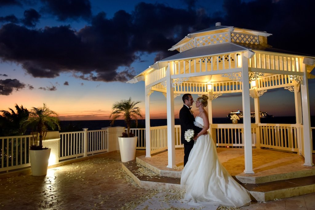 Stunning wedding gazebo at Cozumel Palace