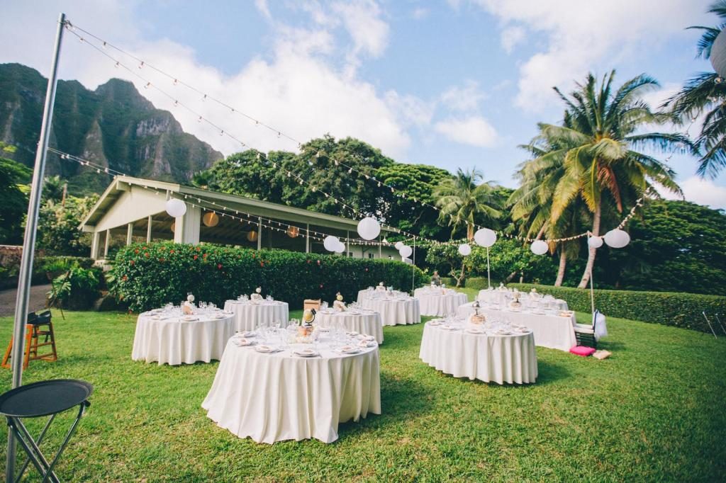 photograph of reception in Oahu Hawaii 