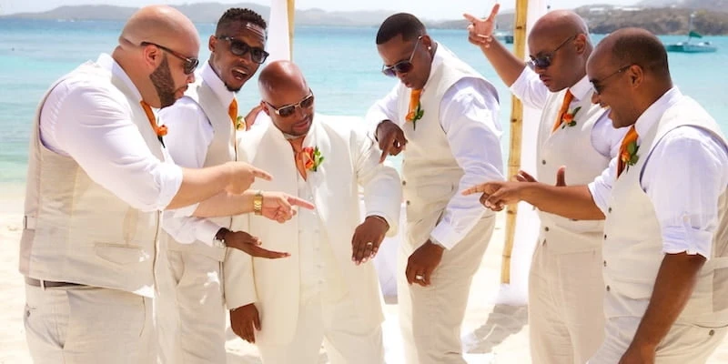 Destination Wedding Groomsmen Rock it Out!