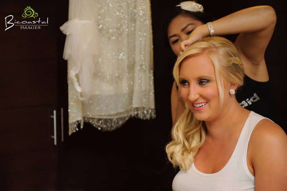  bride getting ready for her wedding 
