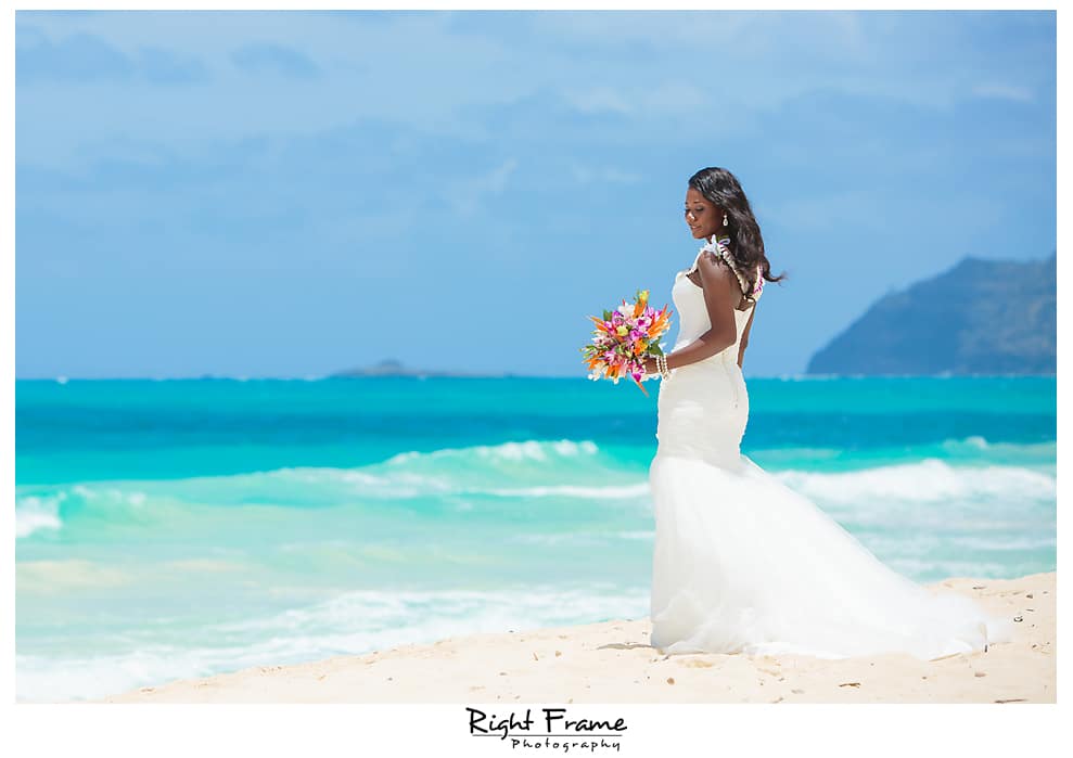 10 Hawaii-Destination-Wedding beach picture with bride