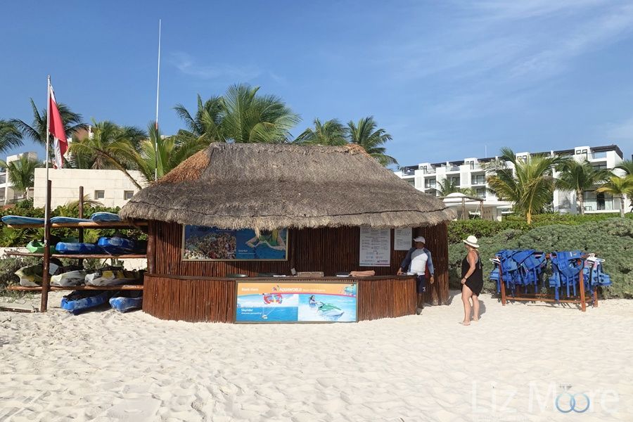 Main beach activity center where you can rent scuba gear and kayaks and other beach activity equipment