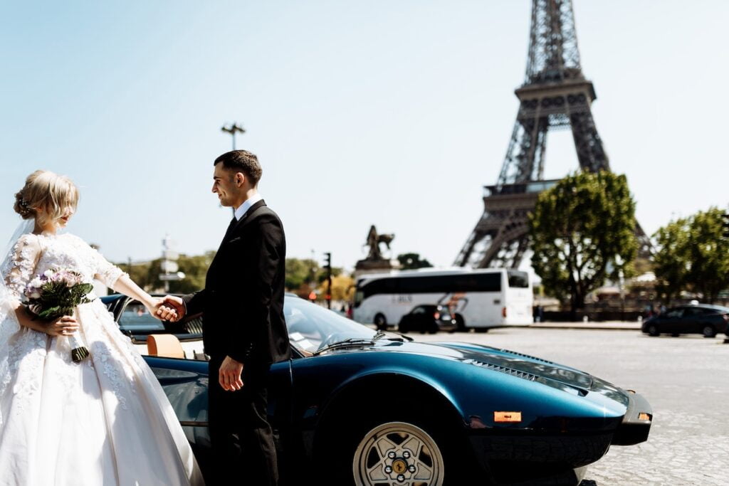 planning your destination wedding abroad paris, wedding couple